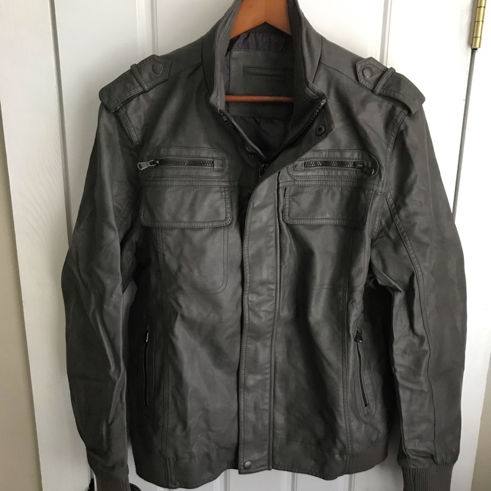 Calvin Klein Men’s Gray Moto Jacket